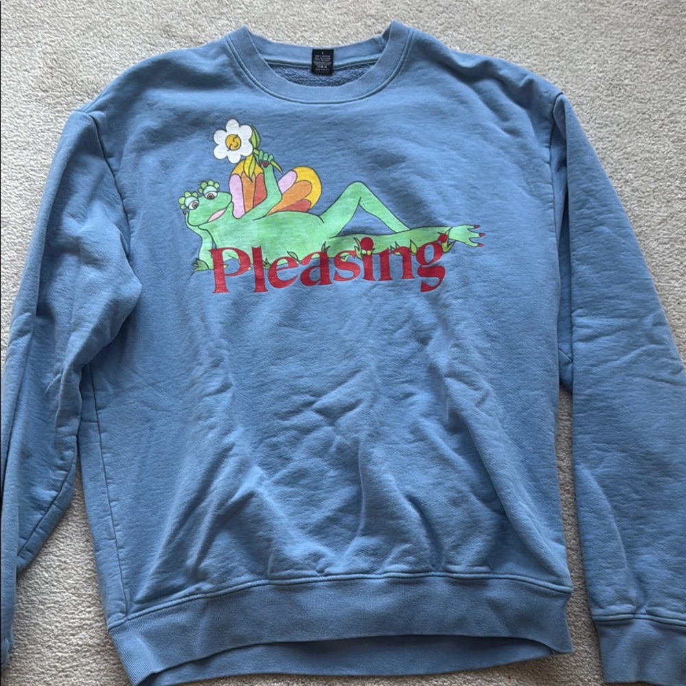 Harry Styles Pleasing Sweatshirt with Frog Graphic
